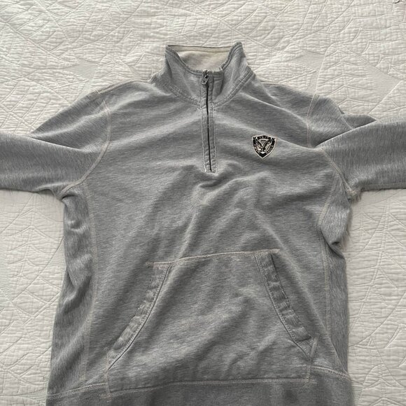 American Eagle Outfitters Mens Medium Gray 1/4 Zip Fleece Pullover Sweatshirt - Picture 2 of 9